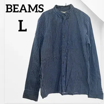BEAMS 스트라이프 셔츠 L