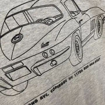 콜벳 (corvette) 프린트 티셔츠 XL 후르츠 2개 택