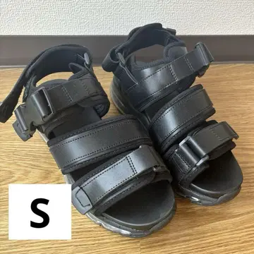 새상품급 HARE 앵클 스트랩 샌들 블랙 S 사이즈