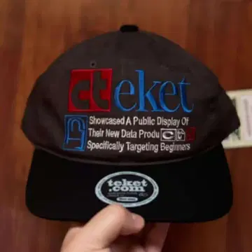 teket 테켓 캡 그레이x블랙