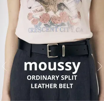 택 포함 새상품 moussy ORDINARY SPLIT 가죽 벨트 블랙