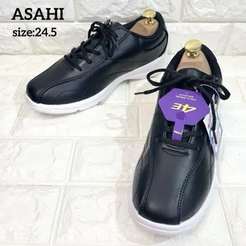 택 포함 미사용 ASAHI 컴포트 슈즈 사이드 지퍼 폭넓은 4E 24.5