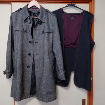 Paul Smith 그레이 트렌치코트와 라이너 세트 L 사이즈