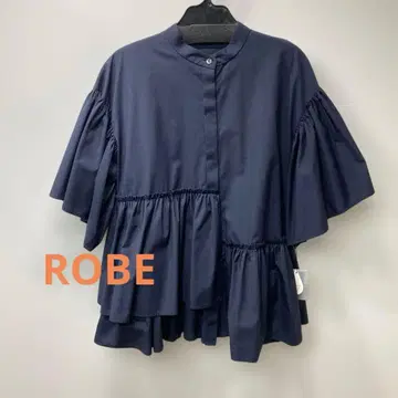 ROBE 플레어 셔츠 네이비