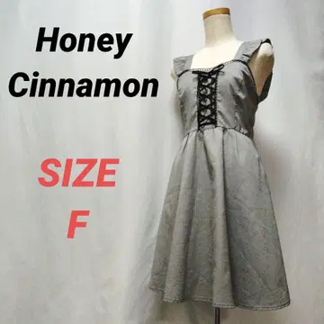 Honey Cinnamon 허니시나몬 레이스업 원피스 멜빵 스커트