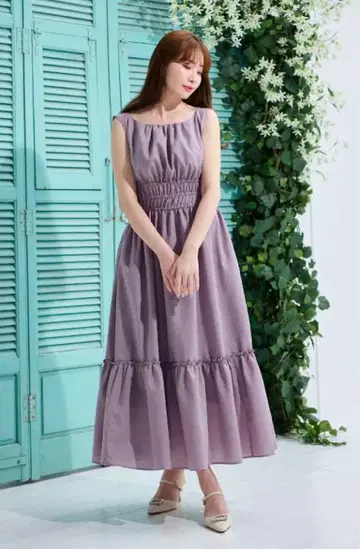 Herlipto Riviera Double Bow Dress lilac