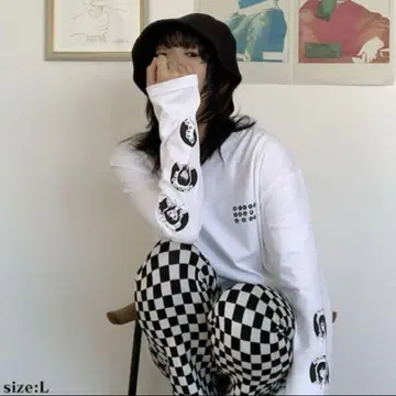 아이묭 마아루 롱T (화이트) L 사이즈