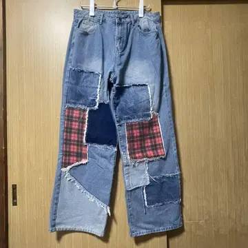 패치워크 데님 팬츠