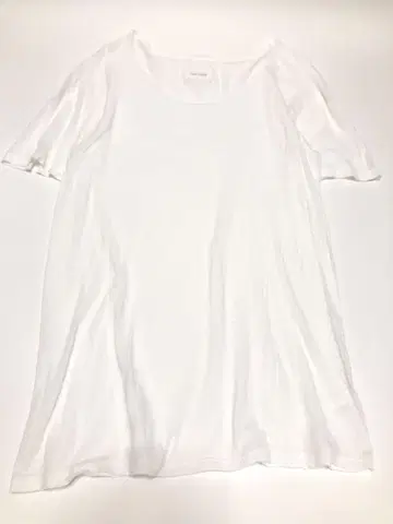 TOUJOURS 투쥬 크루넥 시어 티셔츠 화이트 F 사이즈