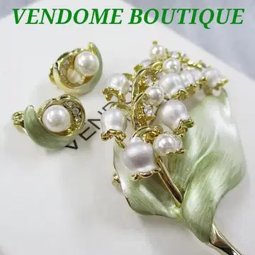VENDOME BOUTIQUE 귀찌 브로치 세트 스즈란 새상품급