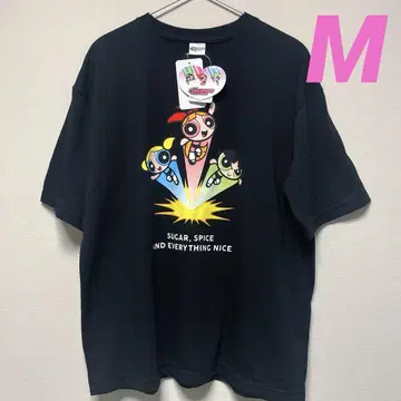 파워퍼프걸 T셔츠 여성용M 헤이세이 레트로 오버 사이즈