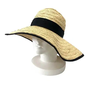 볼사리노 Borsalino 밀짚모자 베이지 블랙