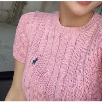POLO RALPH LAUREN 케이블 니트 랄프 로렌 반팔 니트
