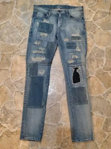 giamb 데미지 가공 데님 팬츠