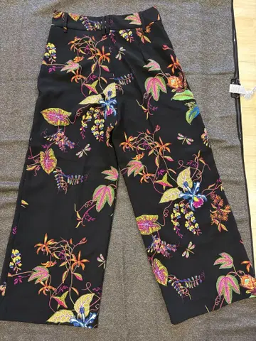 H&M 보태니컬 컬러풀 꽃무늬 와이드 팬츠 새상품급