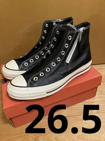 converse CT70 사이드 지퍼 가죽 블랙 26.5cm us8