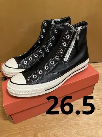 converse CT70 사이드 지퍼 가죽 블랙 26.5cm us8