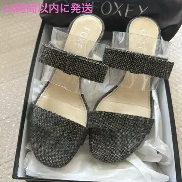 초특가! FOXEY 다크 그레이 뮬 37