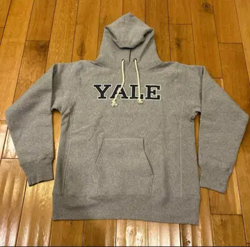 새상품 USA YALE 챔피온 리버스 후드티 빨간색 택 그레이 XL