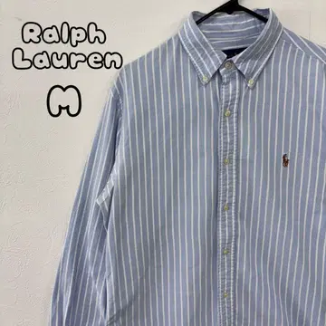 Ralph Lauren 긴팔 셔츠 M 블루 계열 자수 로고