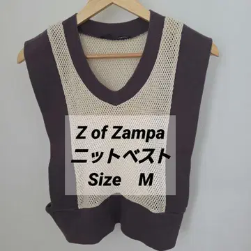 [ 새상품급 대특가 ] Z of Zampa 니트 베스트 M 투톤 내추럴