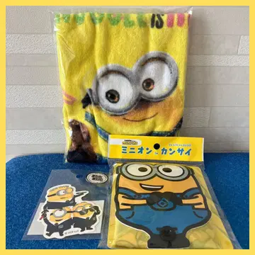 [미사용 새상품] 미니언 바나나 패턴 타월 & 에코백 & 스티커 3세트
