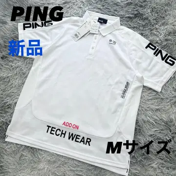 새상품 PING 핑 피케 셔츠 반팔 화이트 M 사이즈