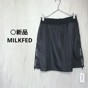 MILKFED 로고 프린트 지퍼 스커트