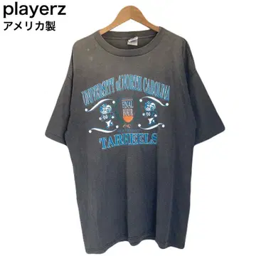 PLAYERZ 미국제 칼리지 티셔츠 싱글 스티치 반팔 프린트