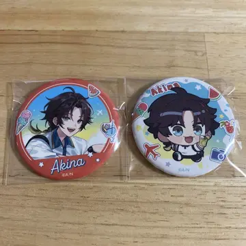 니지산지 7차원 학생회 마네키네코 캔뱃지 사에구사 아키나 2점