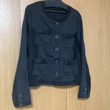 VICKY 노카라 자켓 블랙 OPAQUE. 로페피크닉