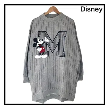 Disney 맨투맨 미키 오버 사이즈 빅 루즈 스트라이프 긴팔