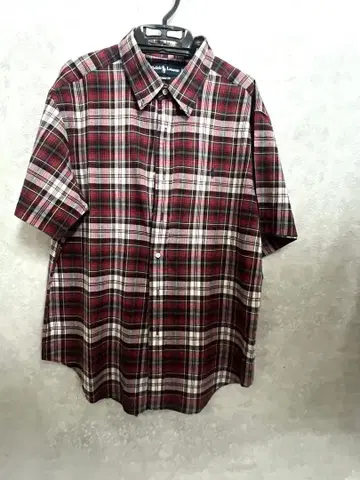 Ralph Lauren XL 체크 무늬 반팔 셔츠