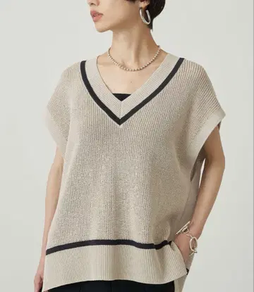 Loungedress 린넨 라이크 니트 베스트