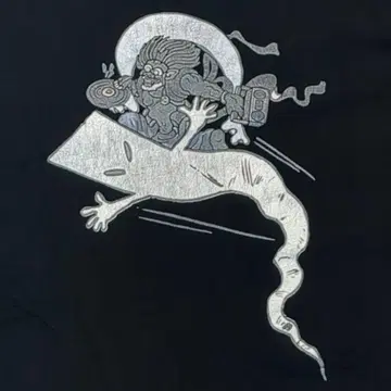 게게게의 키타로 티셔츠 옛날 옛적 이딴모멘 풍신뇌신 L 미즈키 시게루