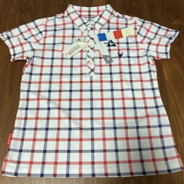 le coq sportif 체크 무늬 골프 셔츠 L