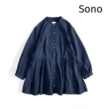 소노 펄 버튼 턱 페플럼 블라우스