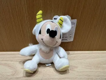 흰 소 봉제 인형 약 15cm