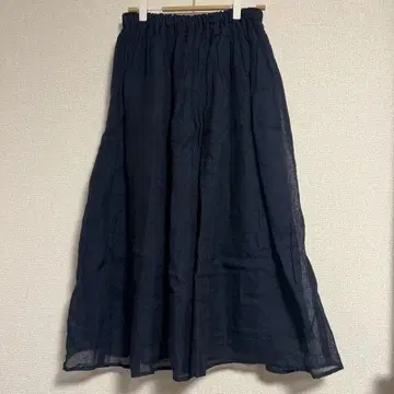 나카가와 마사시치 상점 린넨 모시 스커트 네이비 컬러