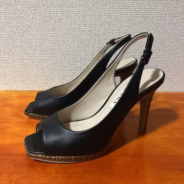 새상품급 다이애나 오픈토 샌들 블랙 22.5cm