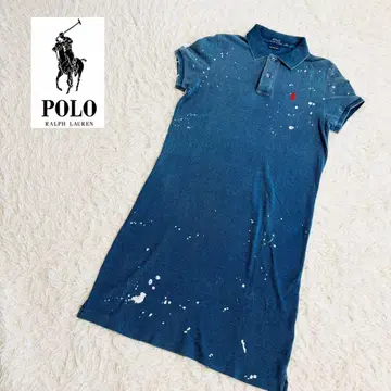 폴로 랄프로렌 RALPH LAUREN 페인트 폴로 셔츠 원피스