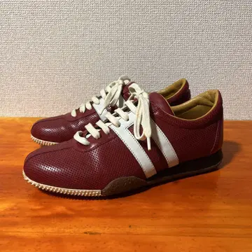 발리 37 23.5cm 빨간색 레드 스니커즈 천연 가죽 가죽
