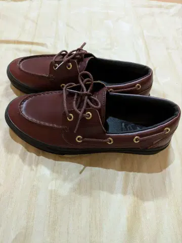 VANS 다크 브라운 데크 슈즈 천연 가죽