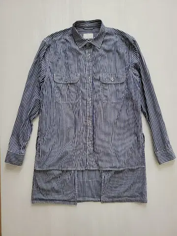 ATELIER BETON STRIPE APRON LAYERED SHIRT