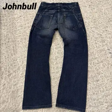 [ Johnbull  ] 버튼 플라이 데미지 데님 청바지 M