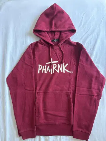 PHATRNK 팻랭크 센터 로고 빅 프린트 후드티 레드