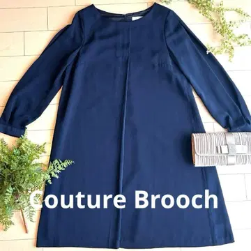 Couture Brooch 원피스 네이비 L 사이즈 플레어 수험 학부모회