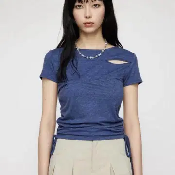 [ LAGUA GEM ] SIDE GATHER CUT 상의 F