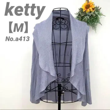 케티 ketty 가디건 볼레로 M 롤업 소매 니트 청보라색