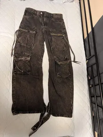 ZARA 데님 카고 팬츠 멀티 포켓